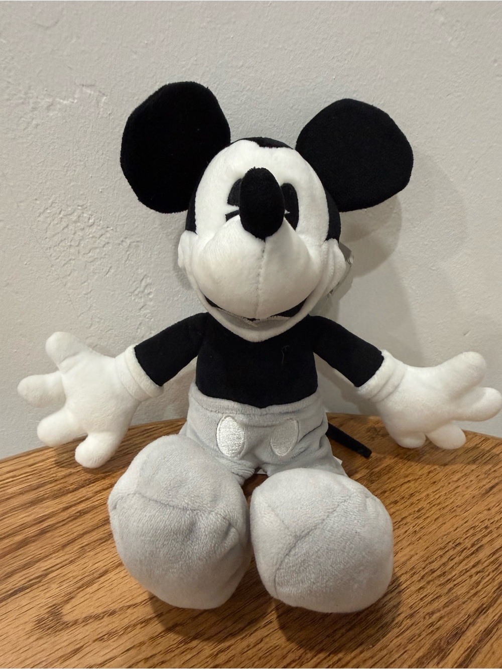 Disney Black & White Mickey Mouse Plush